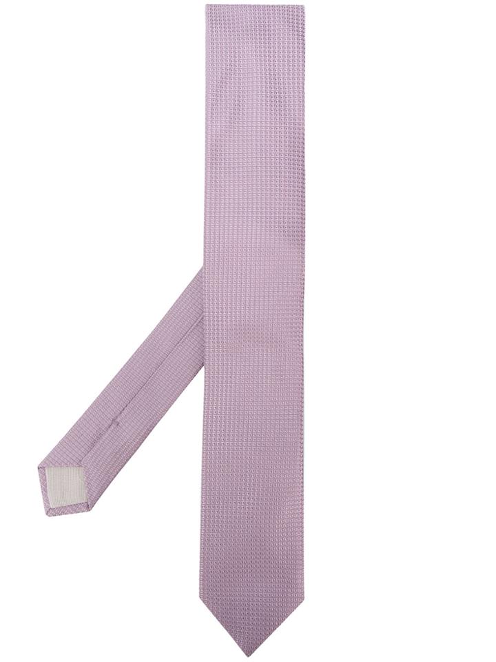 Boss Hugo Boss Fine Check Tie - Pink & Purple