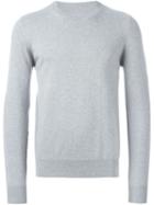 Maison Margiela Elbow Patch Jumper, Men's, Size: Large, Grey, Cotton/calf Leather