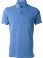 Z Zegna Chest Pocket Polo Shirt, Men's, Size: Xl, Blue, Cotton