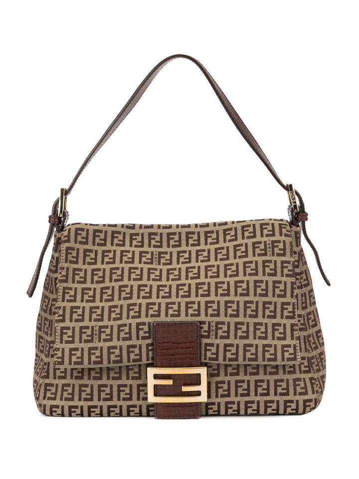 Fendi Pre-owned Mamma Baguette Zucchino Shoulder Bag - Brown
