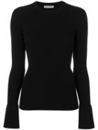 Sportmax - Ribbed-knit Sweater - Women - Polyester/viscose - M, Black, Polyester/viscose