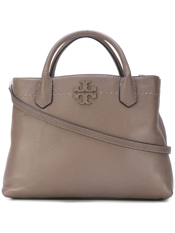 Tory Burch Mcgraw Triple-compartment Tote Bag - Brown