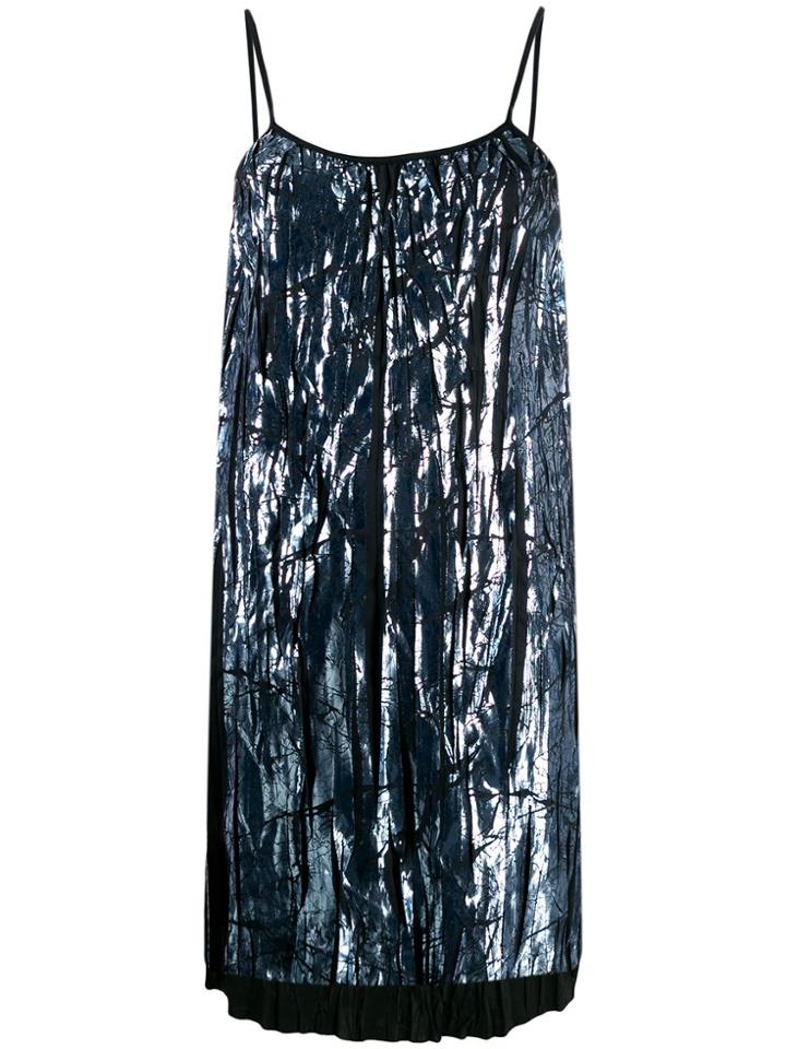 Guardaroba Cracked-effect Metallic Dress - Blue