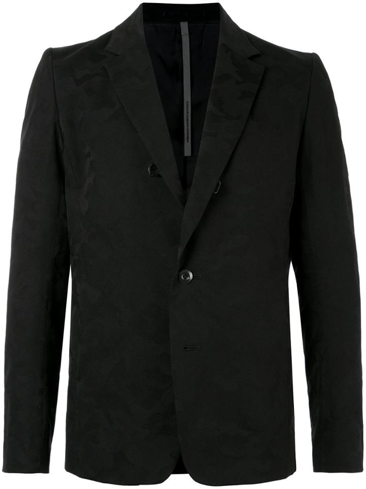 Kazuyuki Kumagai Tonal Patterned Blazer - Black