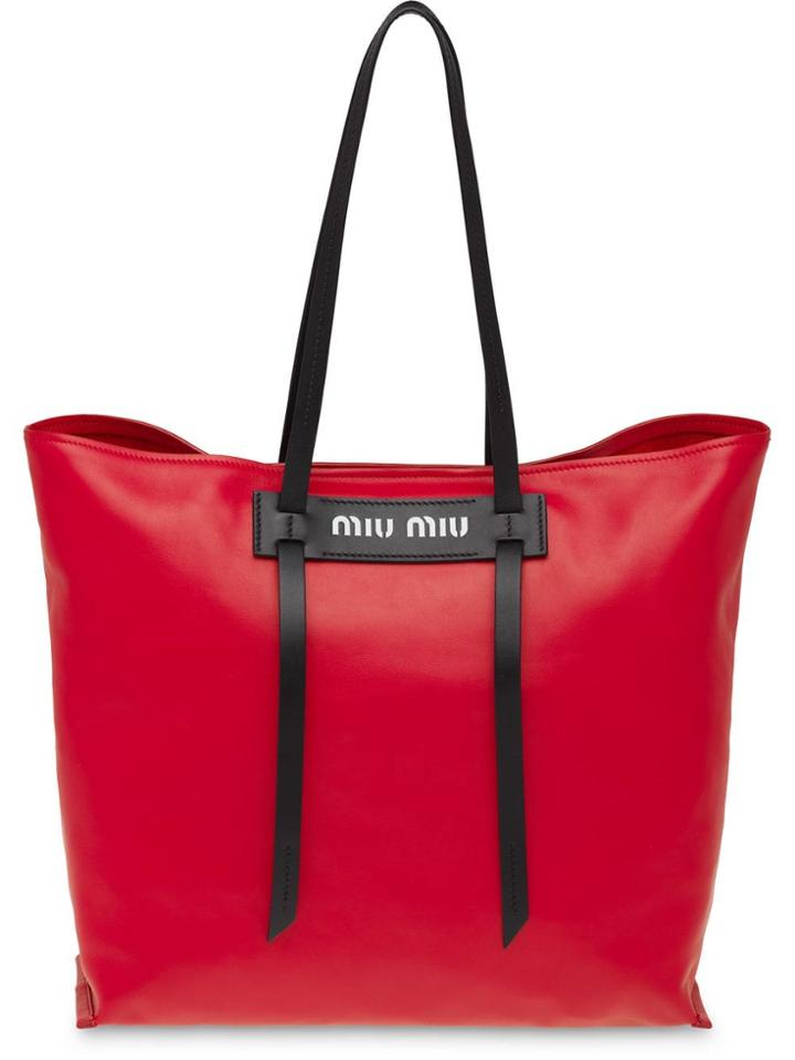 Miu Miu Grace Lux Tote Bag - Red