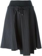 Brunello Cucinelli Pinstripe Asymmetric Skirt, Women's, Size: 38, Grey, Polyamide/polyester/spandex/elastane/virgin Wool
