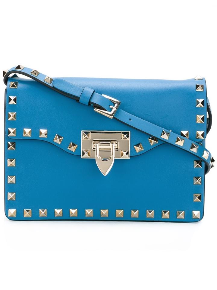 Valentino 'rockstud' Shoulder Bag, Women's, Blue