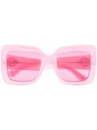 Gucci Eyewear Oversized Square Sunglasses - Pink