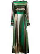 Goen.j Brush-stroked Printed Maxi Dress - Multicolour