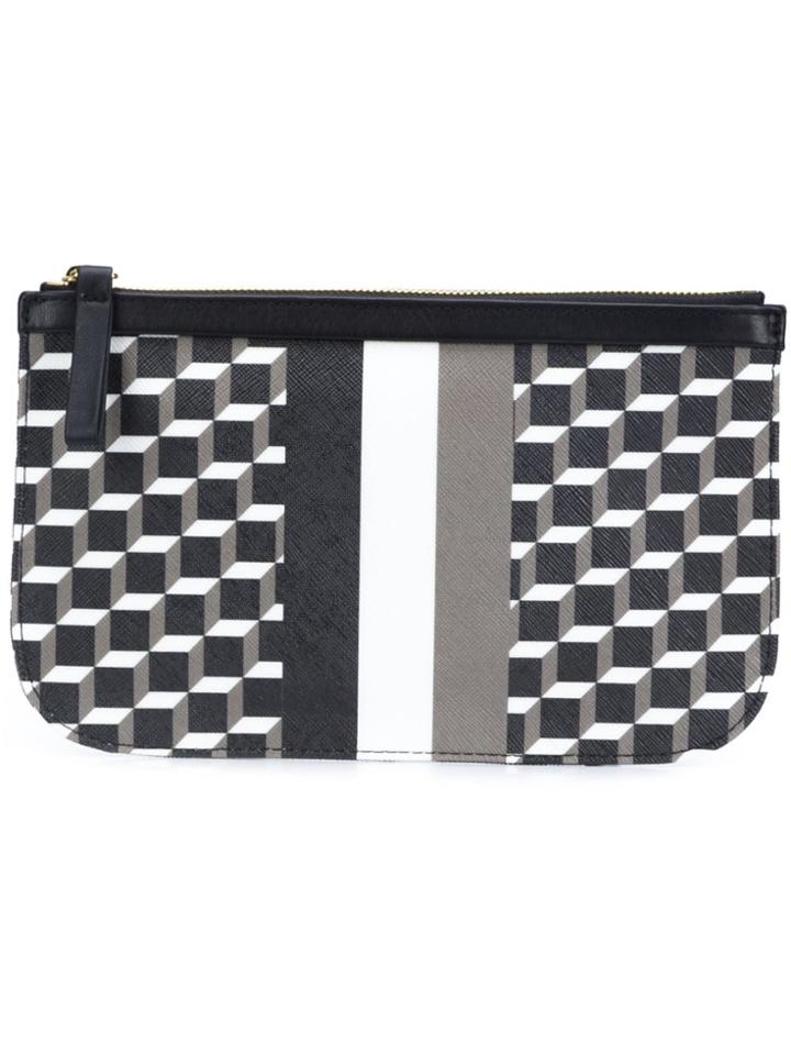 Pierre Hardy 'cube Stripe' Clutch - Black