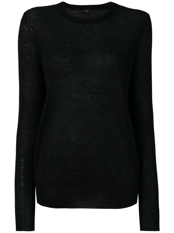 Joseph Crew Neck Jumper - Black