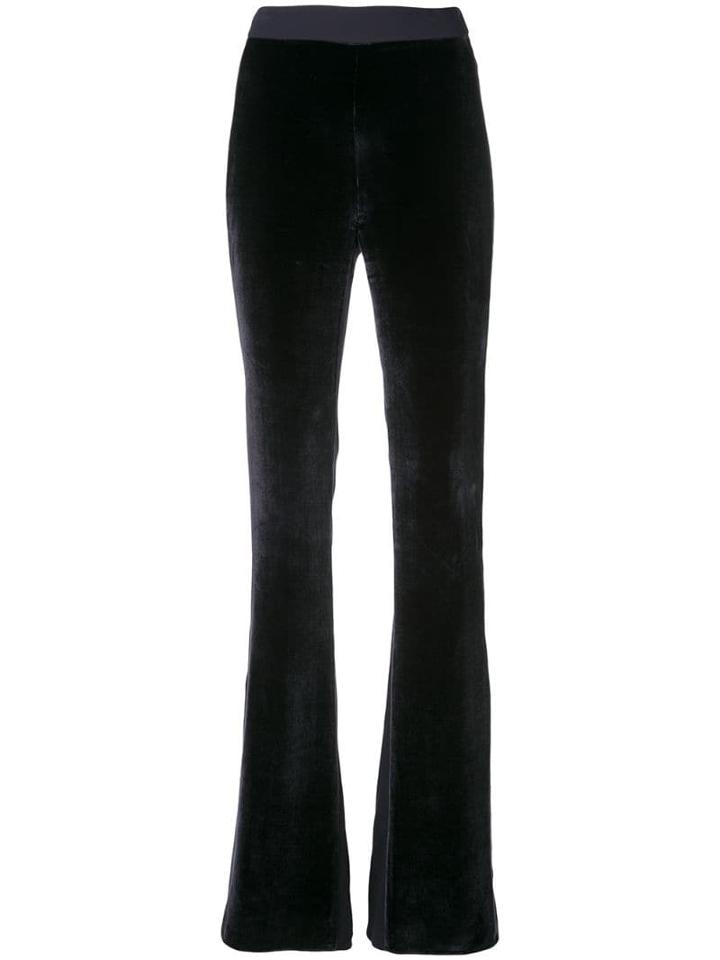 Cushnie Velvet Panel Trousers - Blue