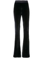 Cushnie Velvet Panel Trousers - Blue