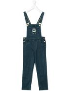 Mini Rodini - Denim Panda Dungarees - Kids - Organic Cotton/spandex/elastane - 7 Yrs, Blue