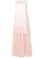 Semicouture Tulle Maxi Dress - Pink