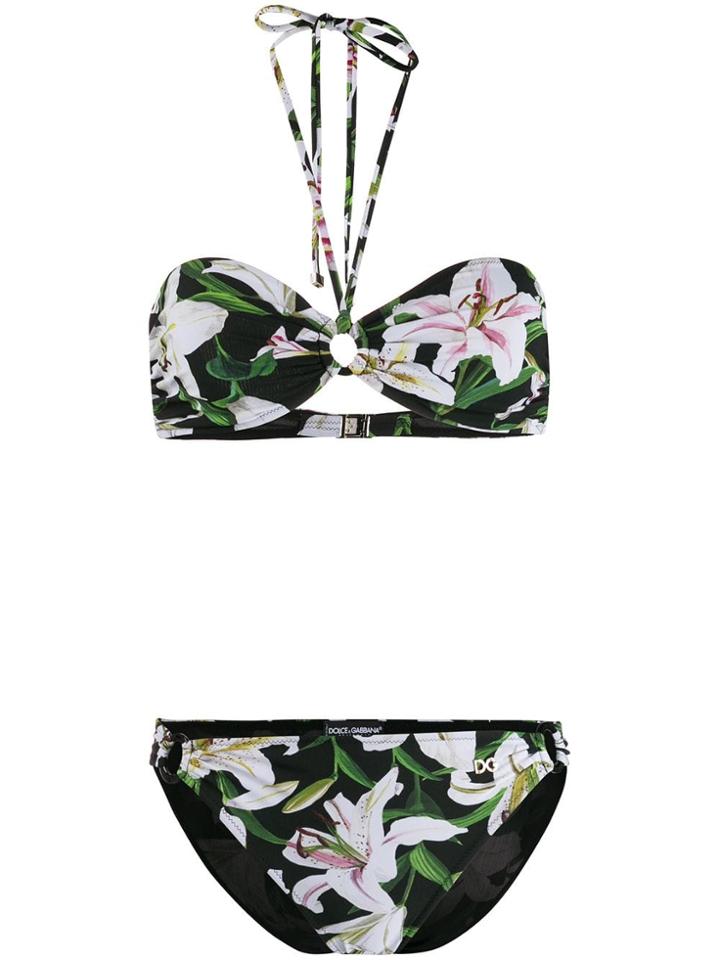Dolce & Gabbana Reversible Floral Print Bikini - Green