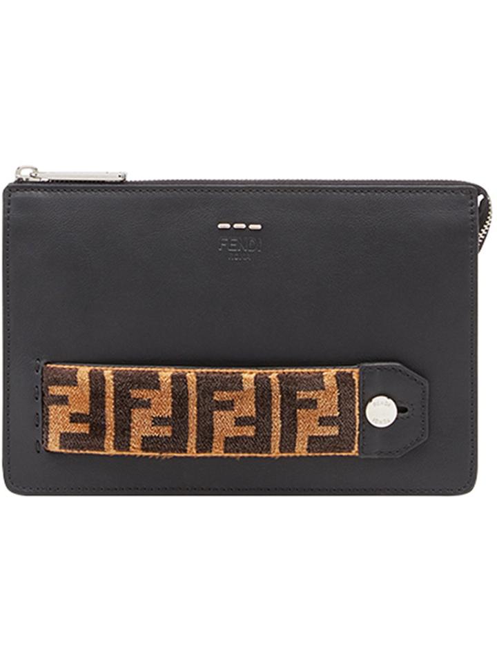 Fendi Selleria Zipped Pouch - Black