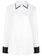 Anna Quan Contrast Collar Shirt - White