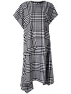 Juun.j Plaid Oversized Midi Dress - Black