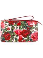 Dolce & Gabbana - Rose (pink) Print Clutch - Women - Calf Leather - One Size, Calf Leather