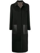 Fendi Reversible Single Breasted Coat - Black