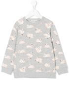 Stella Mccartney Kids - Swan Print Sweatshirt - Kids - Cotton - 4 Yrs, Grey