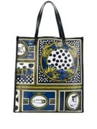 Versus Printed Shopper - Black