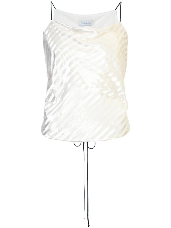 Yigal Azrouel Cowl Spaghetti Liquid Velvet Strap Top - Unavailable