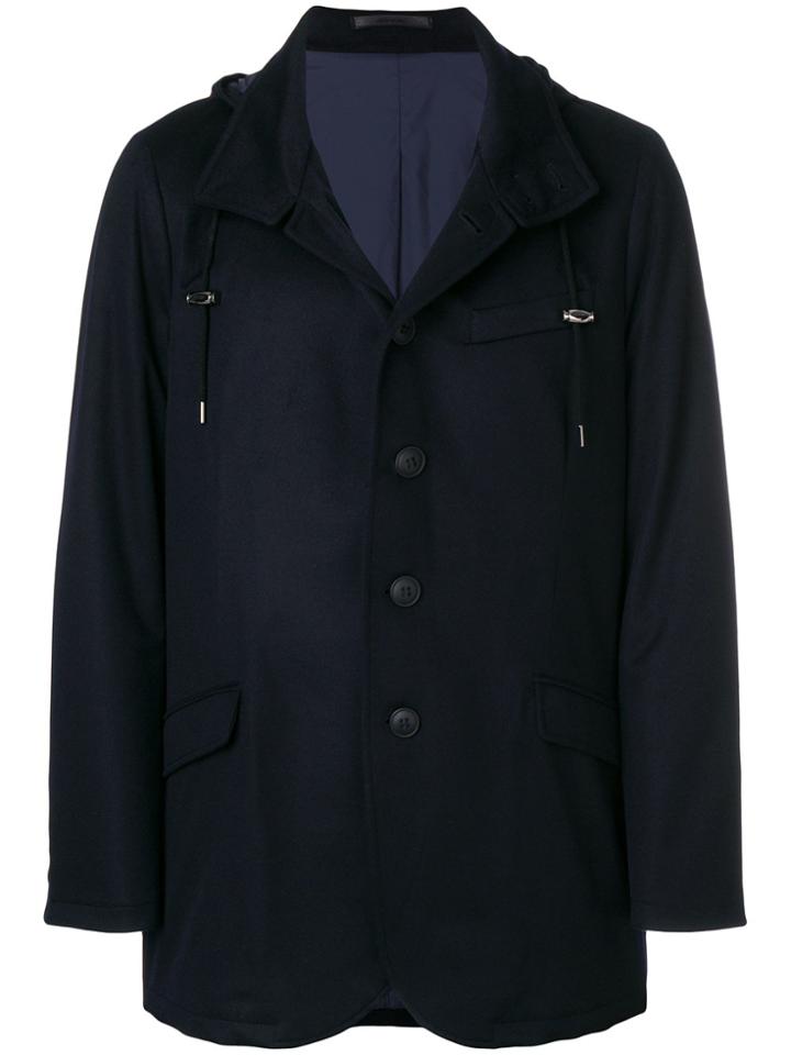 Giorgio Armani Hooded Jacket - Blue