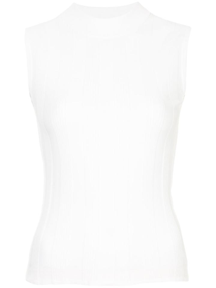 H Beauty & Youth Rib Knit Sleeveless Top - White