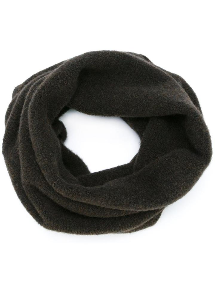 Isabel Benenato Neck Warmer Scarf, Men's, Brown, Nylon/spandex/elastane/yak/merino
