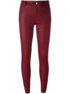 Pihakapi Skinny Trousers, Women's, Size: Small, Red, Lamb Skin/cotton/spandex/elastane