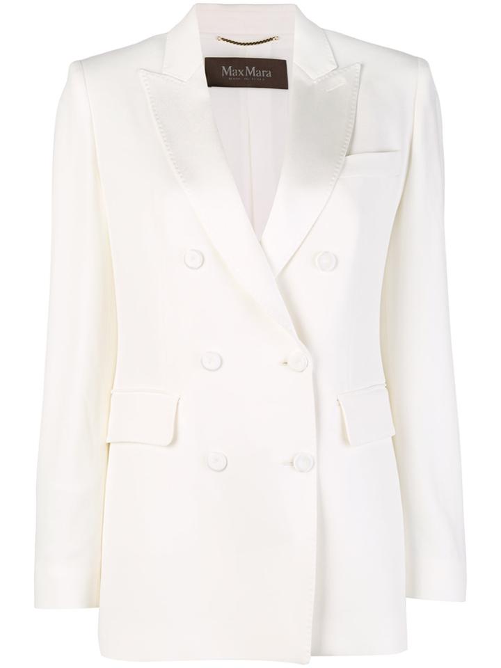 Max Mara Classic Tailored Blazer - White
