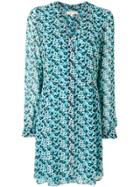 Michael Michael Kors Floral-print Mini Shirt Dress - Blue