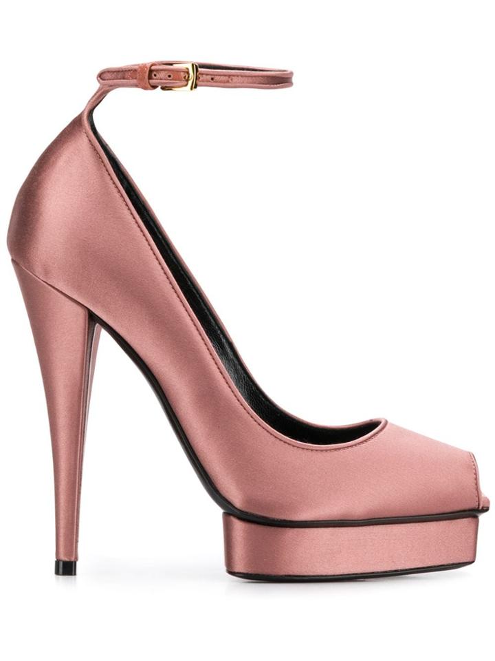 Tom Ford Platform 130mm Peep Toe Sandals - Pink