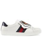 Gucci Ace Sneaker With Removable Embroideries - White