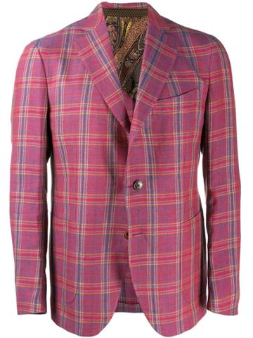 Etro Tartan Blazer - Pink