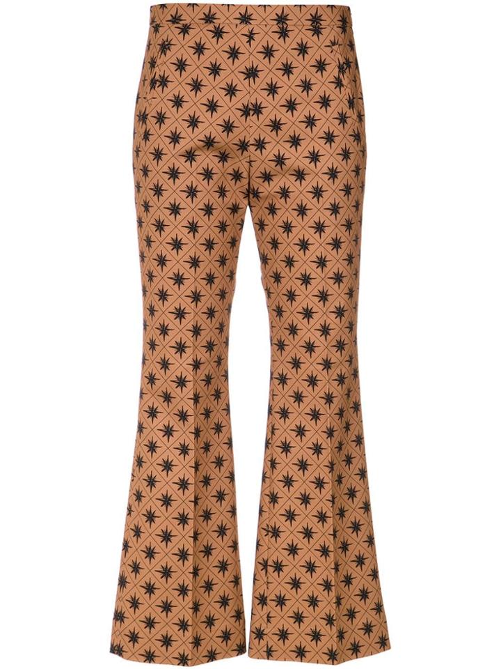 Andrea Marques Wind Rose Wide Leg Cropped Trousers - Unavailable