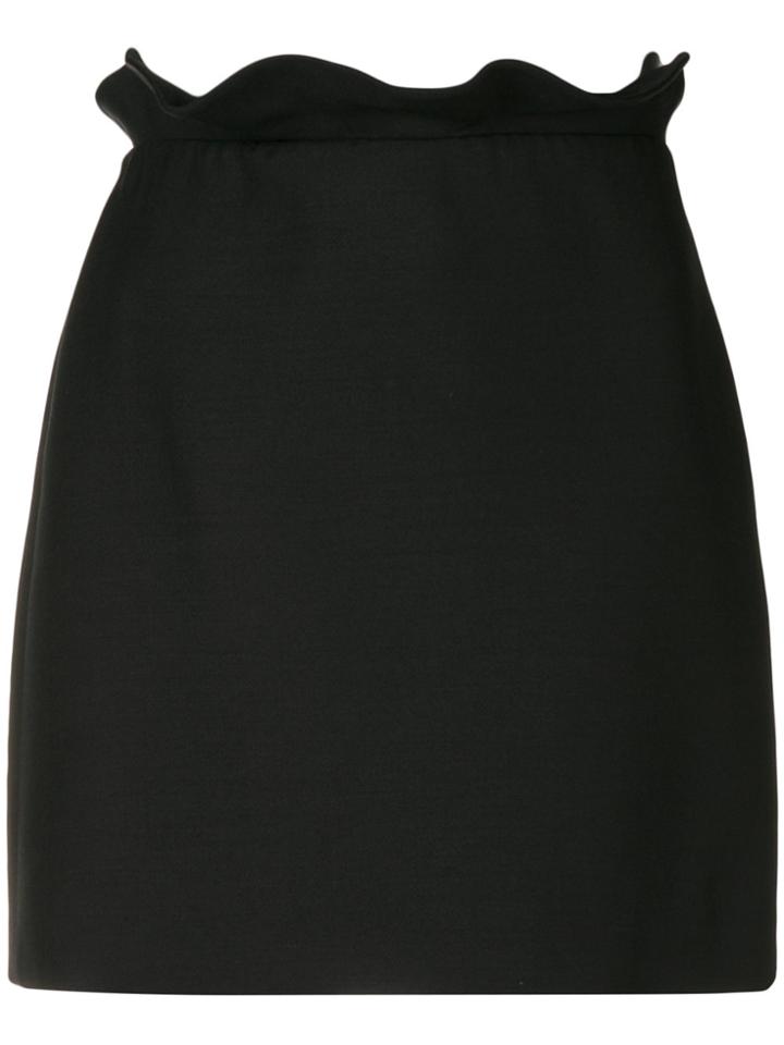 Valentino Frill Trim Mini Skirt - Black