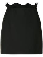 Valentino Frill Trim Mini Skirt - Black