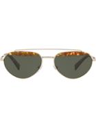 Alain Mikli Small Frame Round Sunglasses - Gold