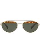 Alain Mikli Small Frame Round Sunglasses - Gold