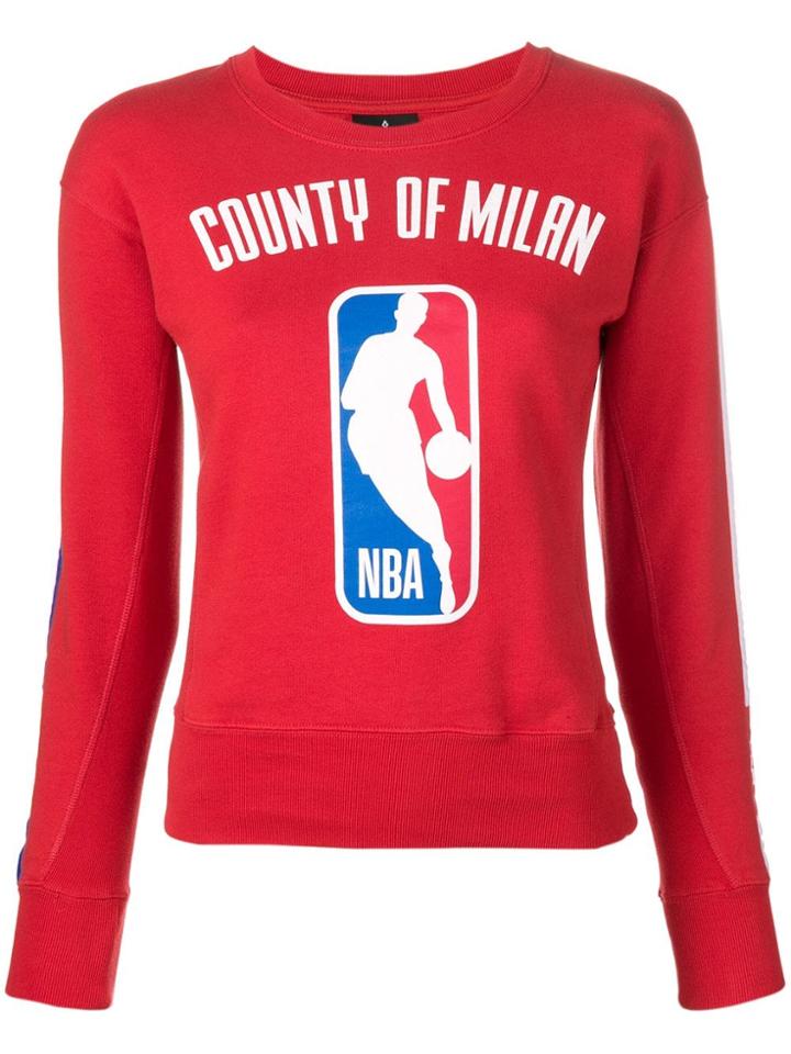 Marcelo Burlon County Of Milan Front Printed Jumper - Red