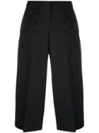 Alexander Mcqueen Beaded Cropped Trousers - Black