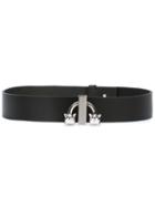 Dsquared2 Ring Emblem Belt, Women's, Size: 85, Black, Leather