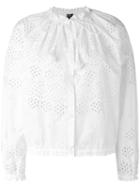 Theory - Embroidered Bomber Jacket - Women - Cotton - M, White, Cotton