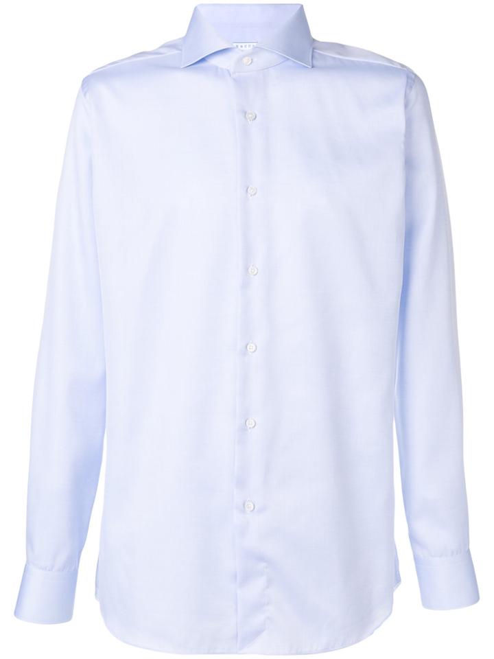 Xacus Plain Button Down Shirt - Blue