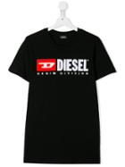Diesel Kids Teen Tjustdivision T-shirt - Black