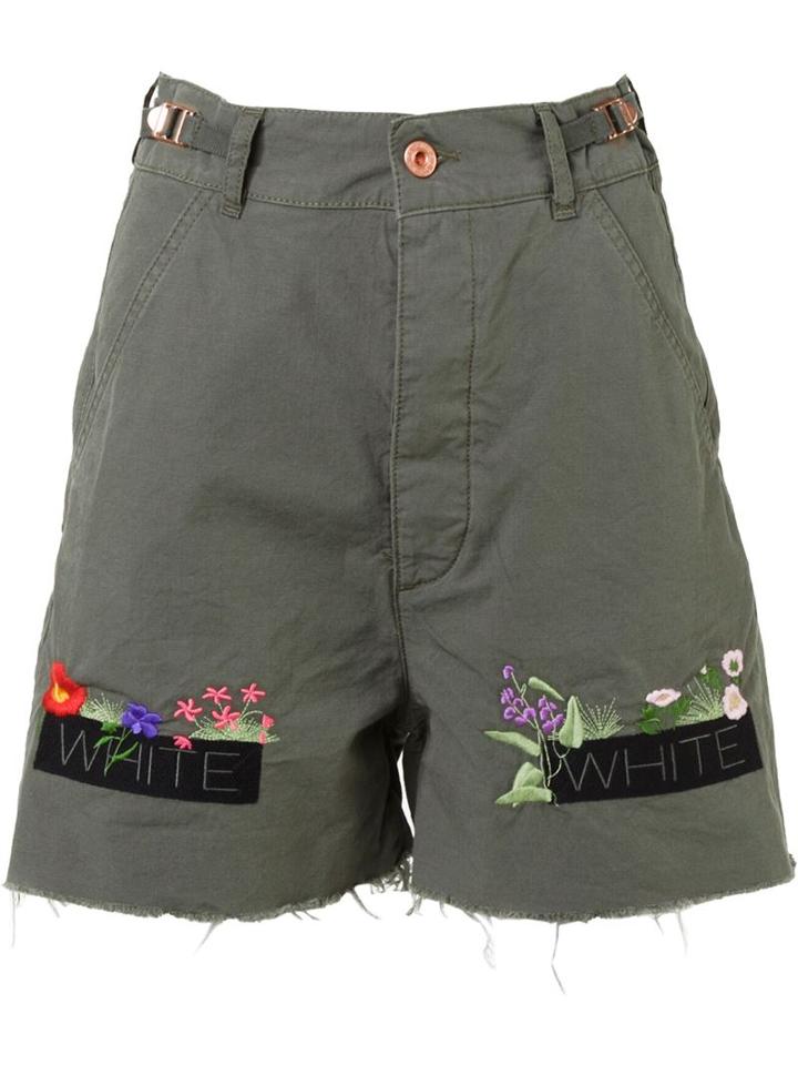 Off-white Embroidered Shorts