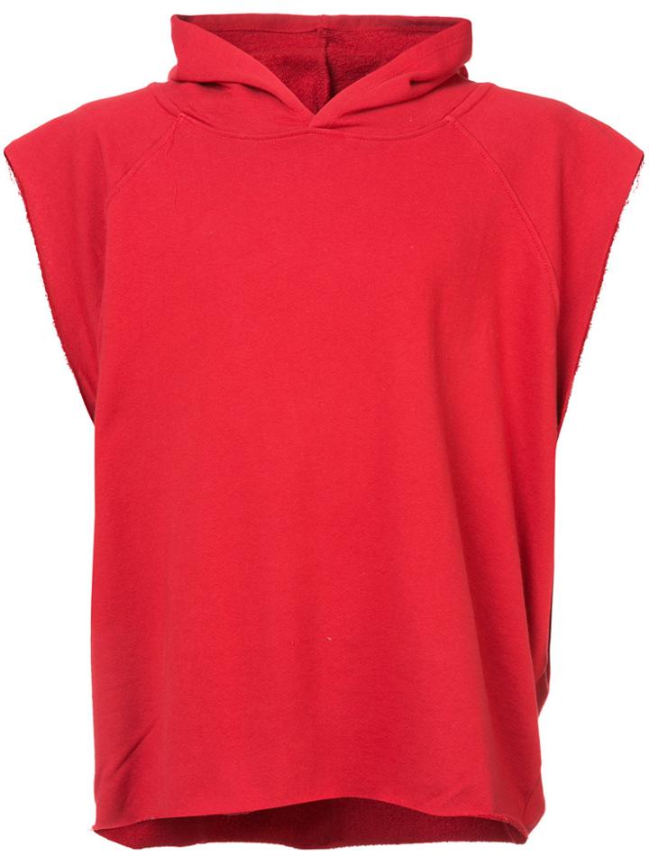 424 Fairfax Sleeveless Hoodie - Red